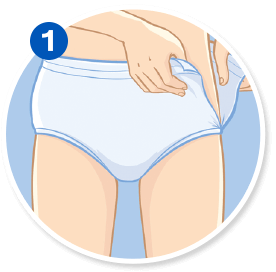 graphic of instruction on how to use adult diaper 