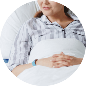 image of old female in bed