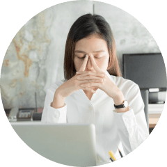 image of stressed out female