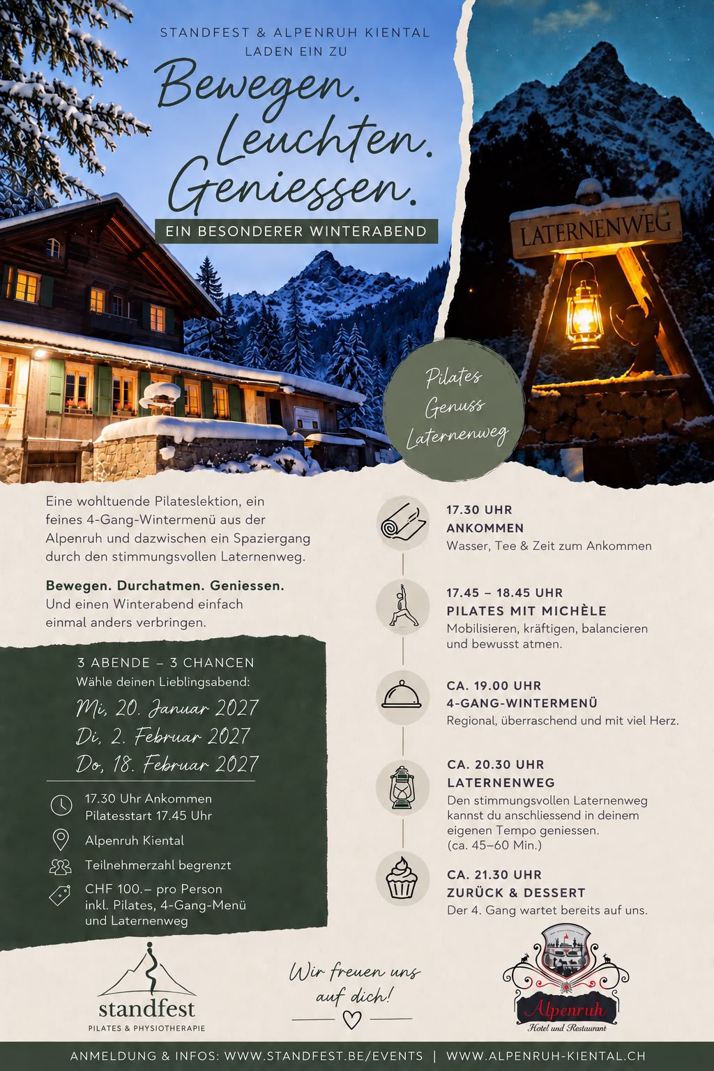 Bewegen. Leuchten. Geniessen.