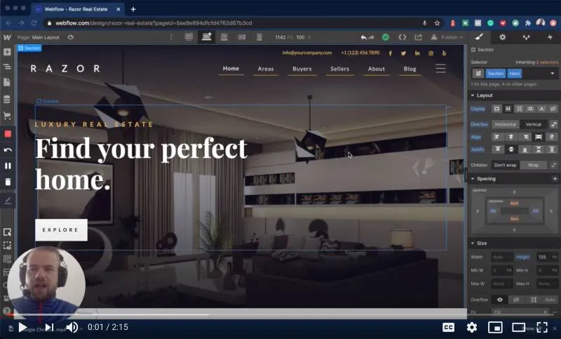 Rearranging template sections
