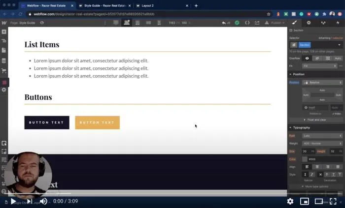 Editing and using buttons