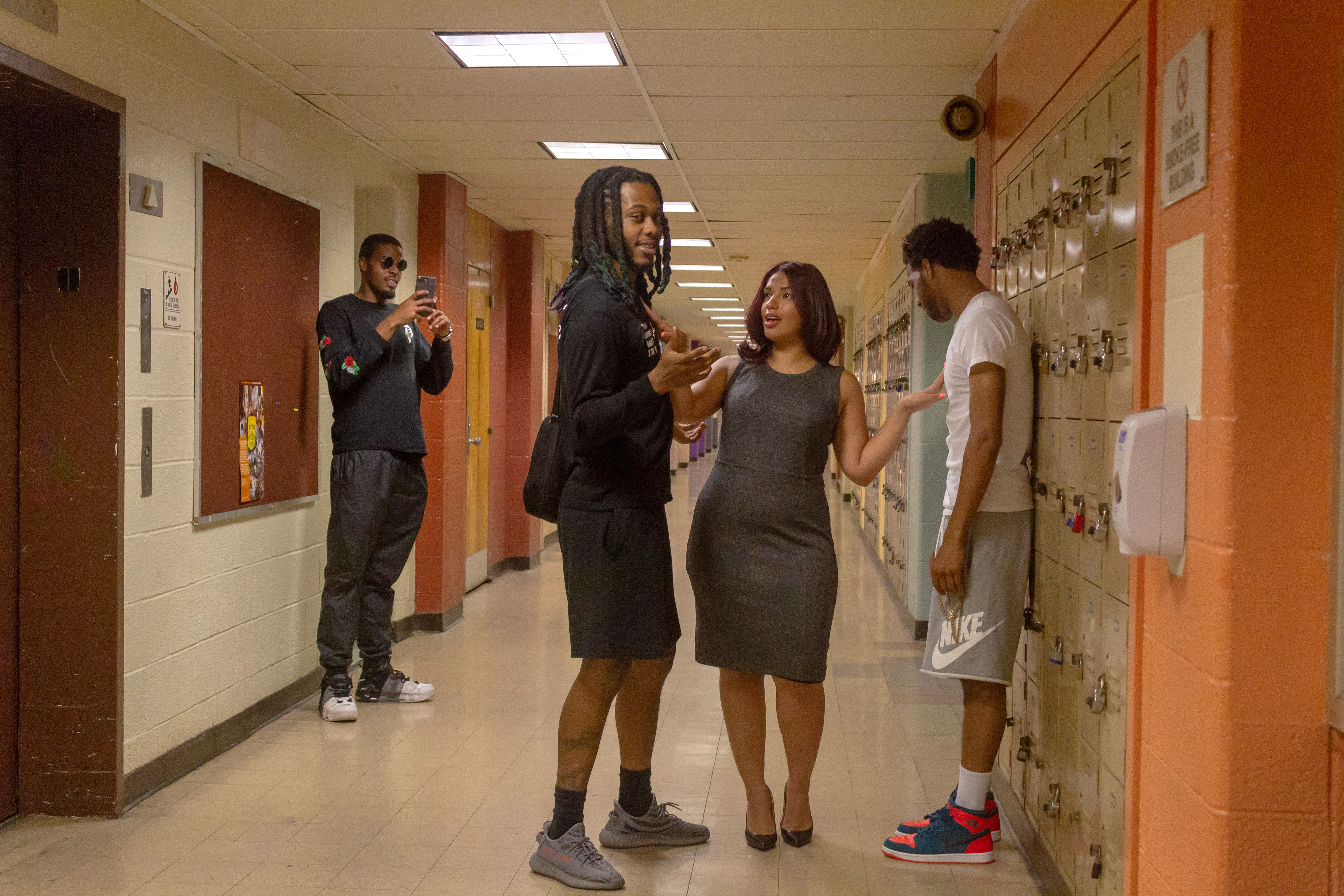 high school scene photoshoot. 