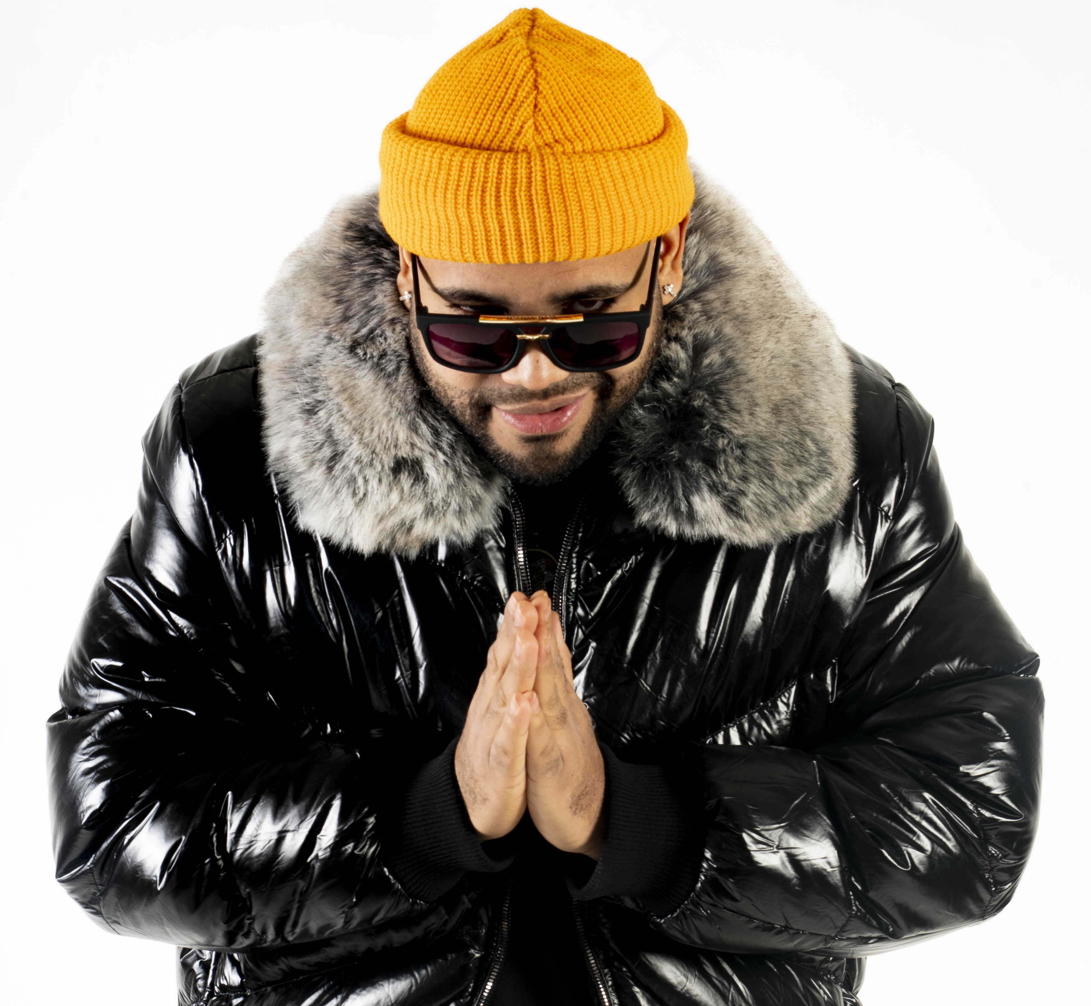 Dj posing for photoshoot 