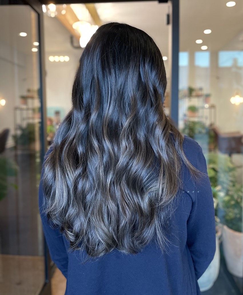 ash dark balayage