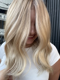 Bright golden blonde