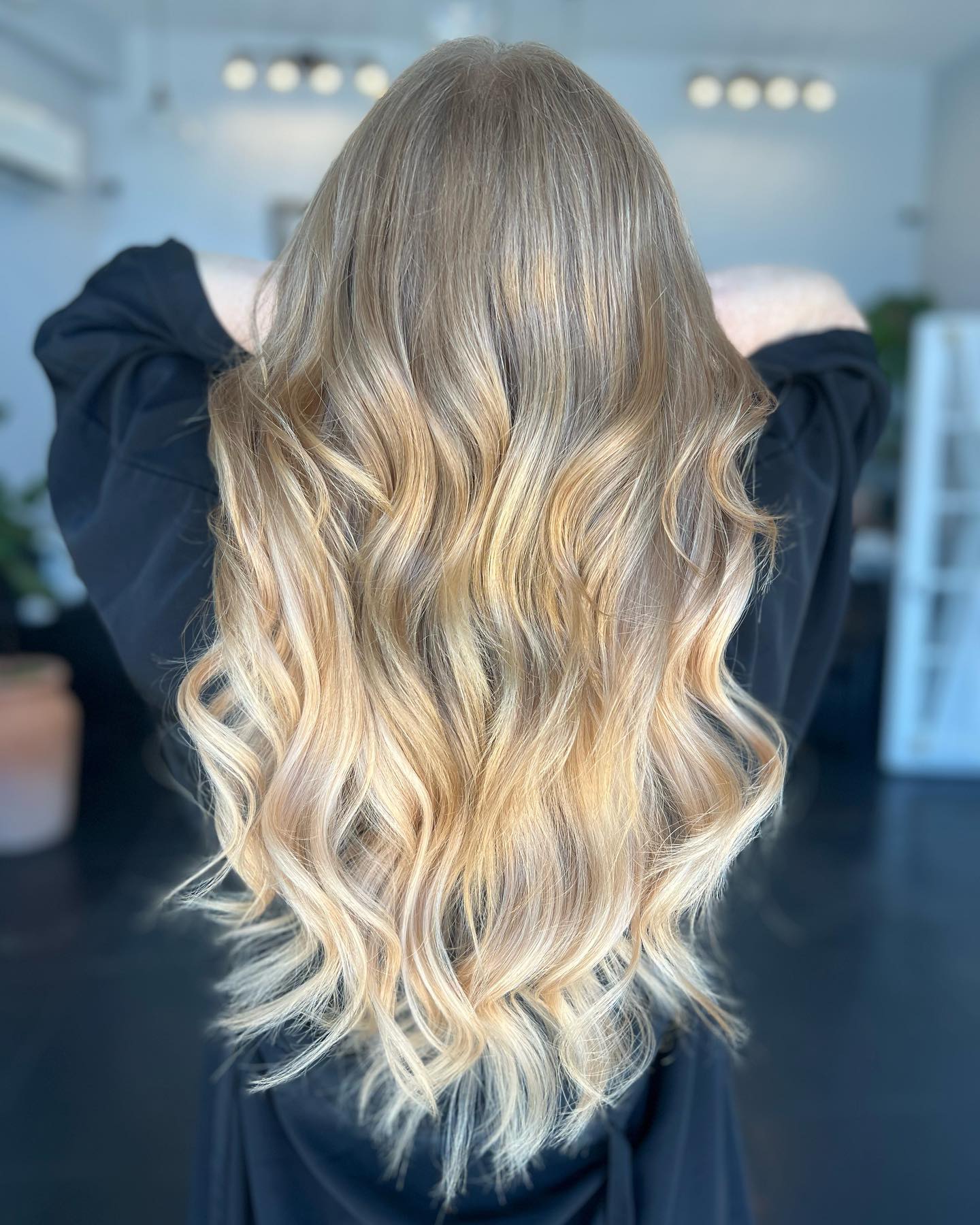 golden blonde long hair