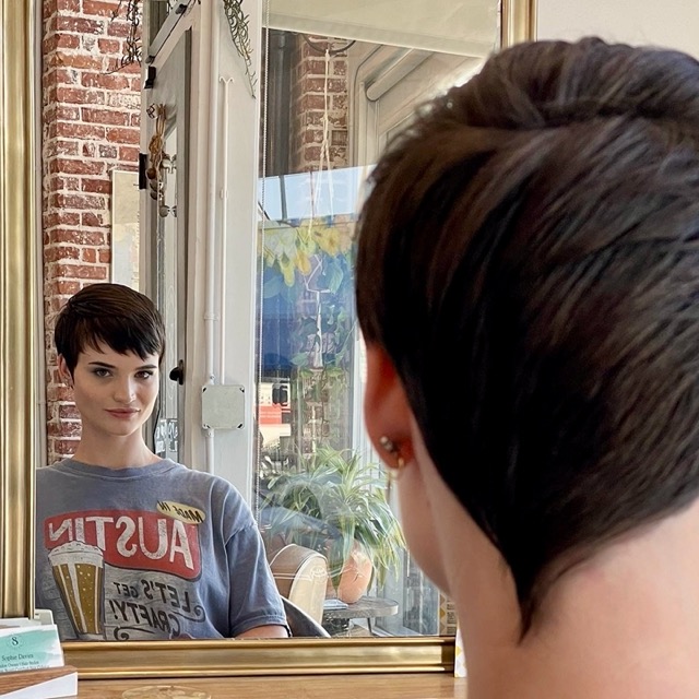 So chic. We love this angle in our salon.