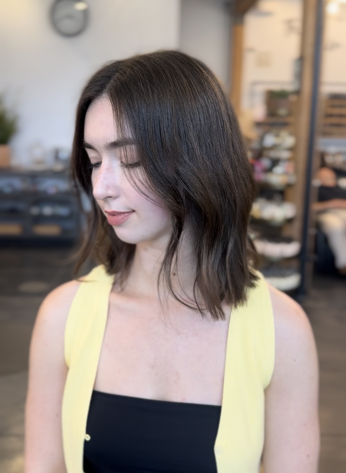 Shoulder length hair cut and style by Monica