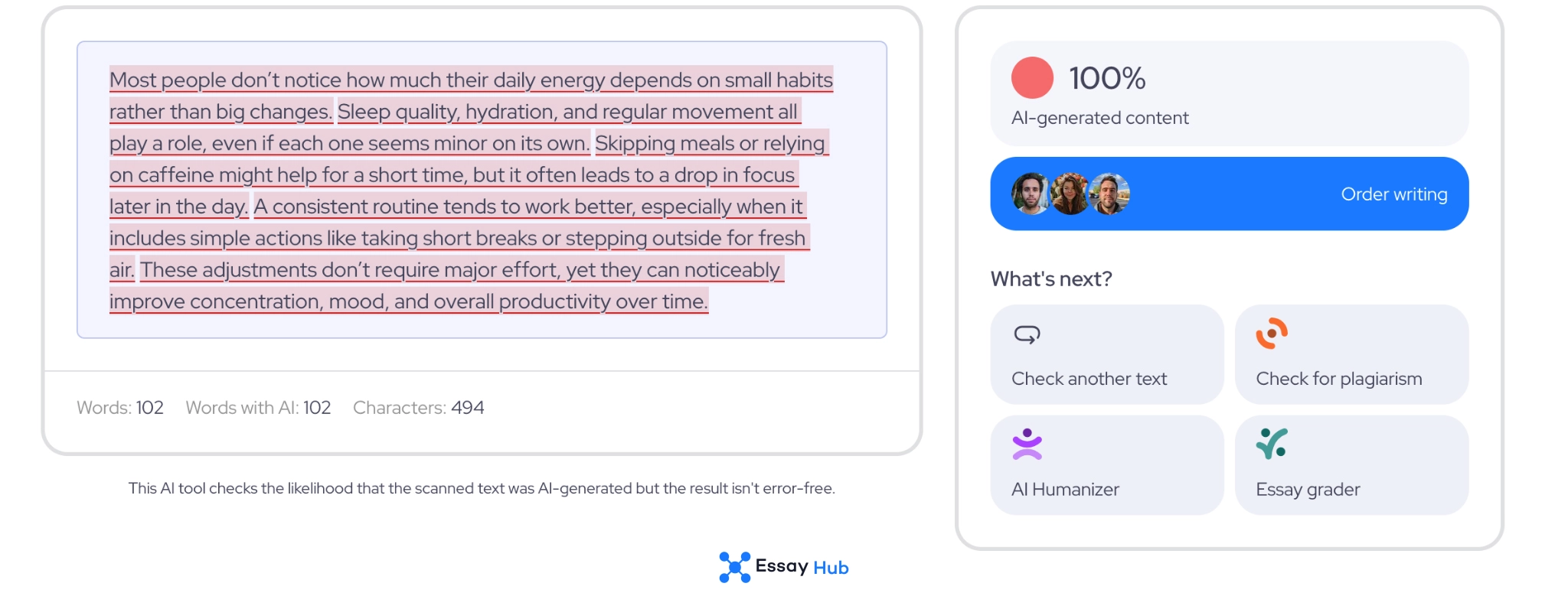 EssayHub AI Detector
