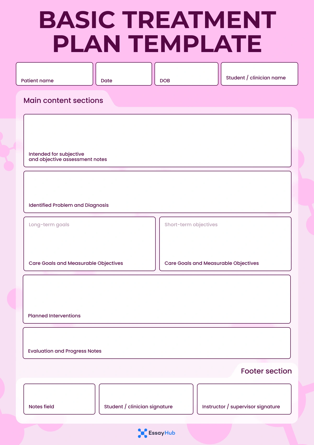 Basic Treatment Plan Template