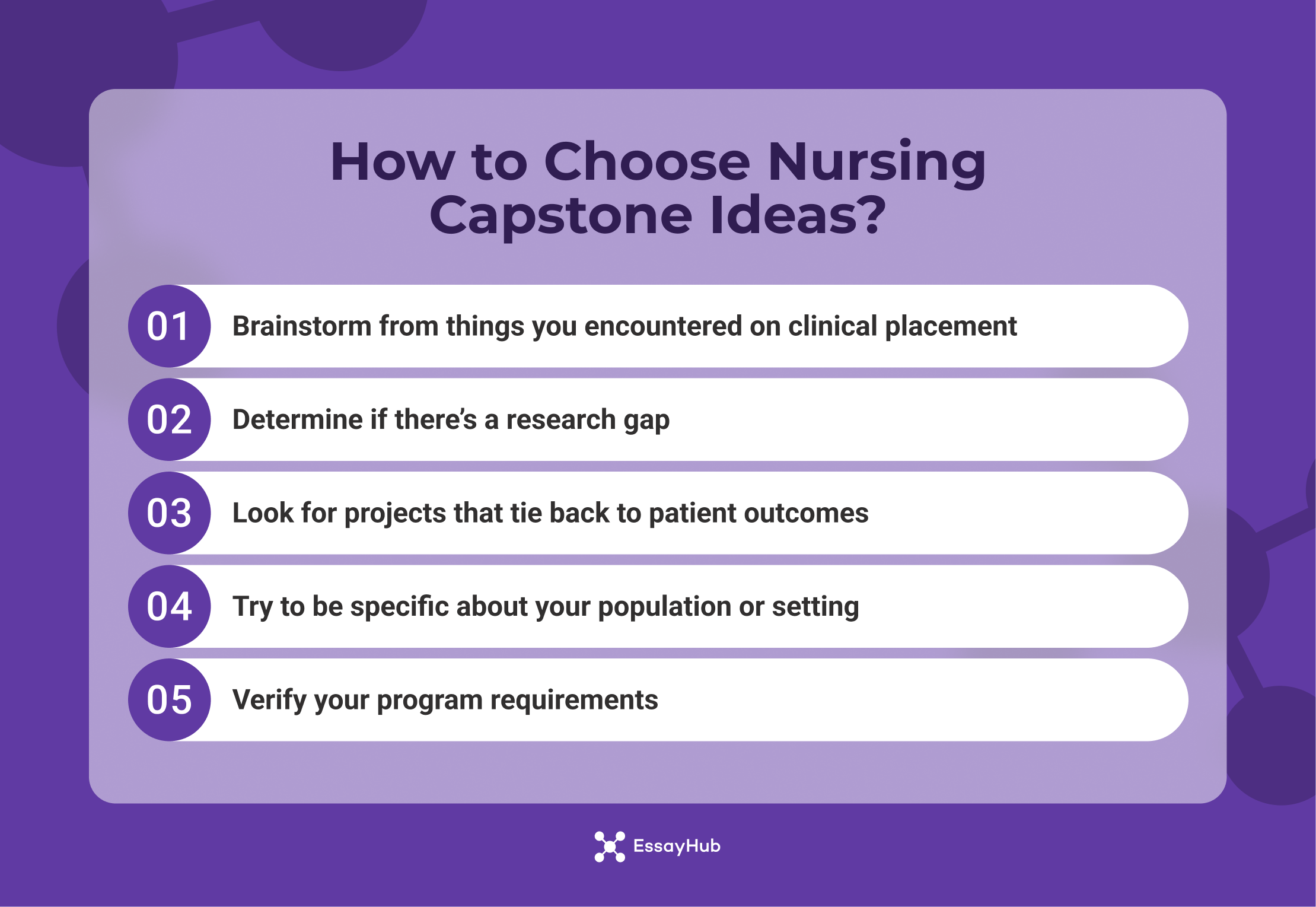 How to Choose Nursing Capstone Ideas?