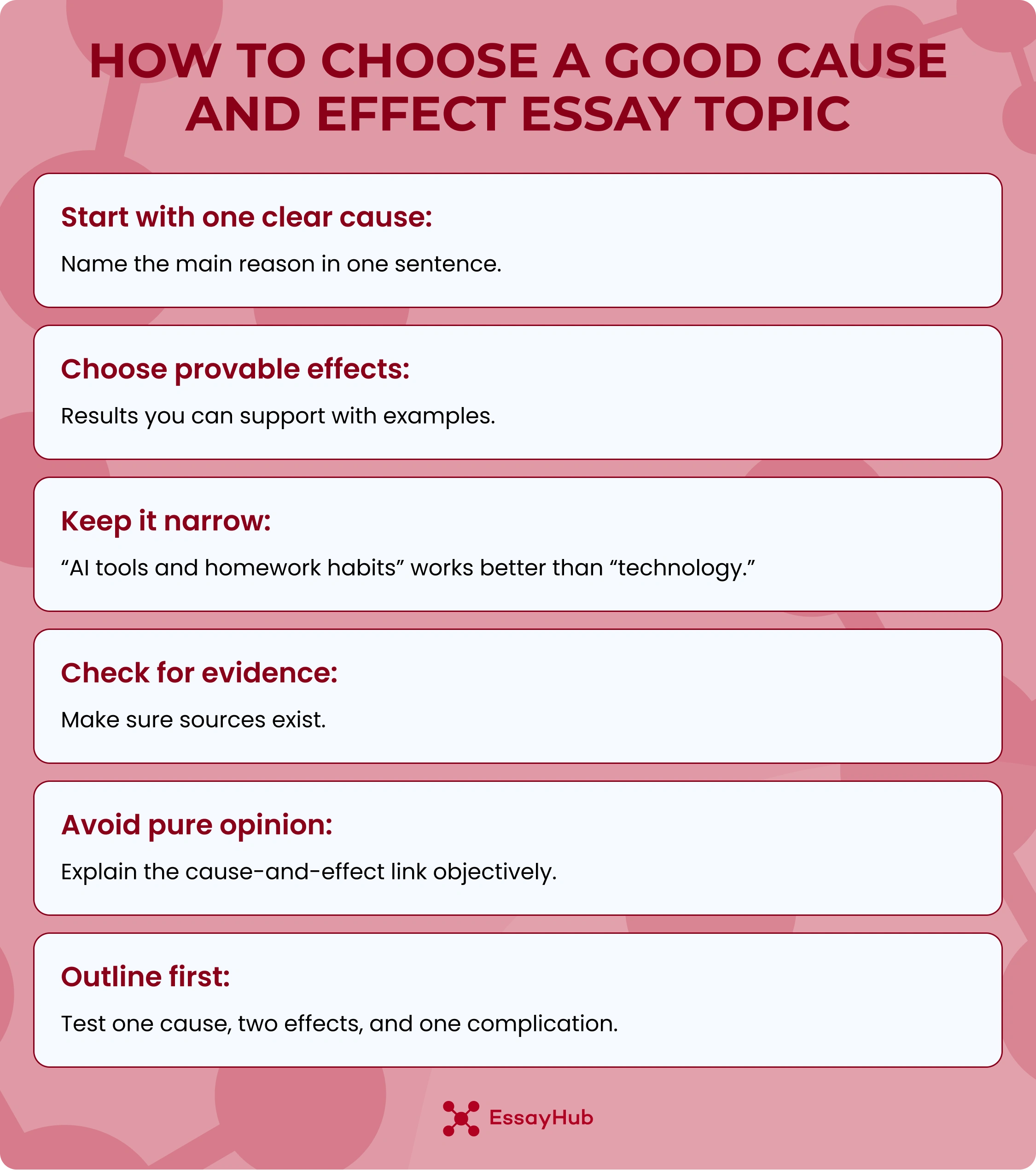 How to Choose a Good Cause and Effect Essay Topic