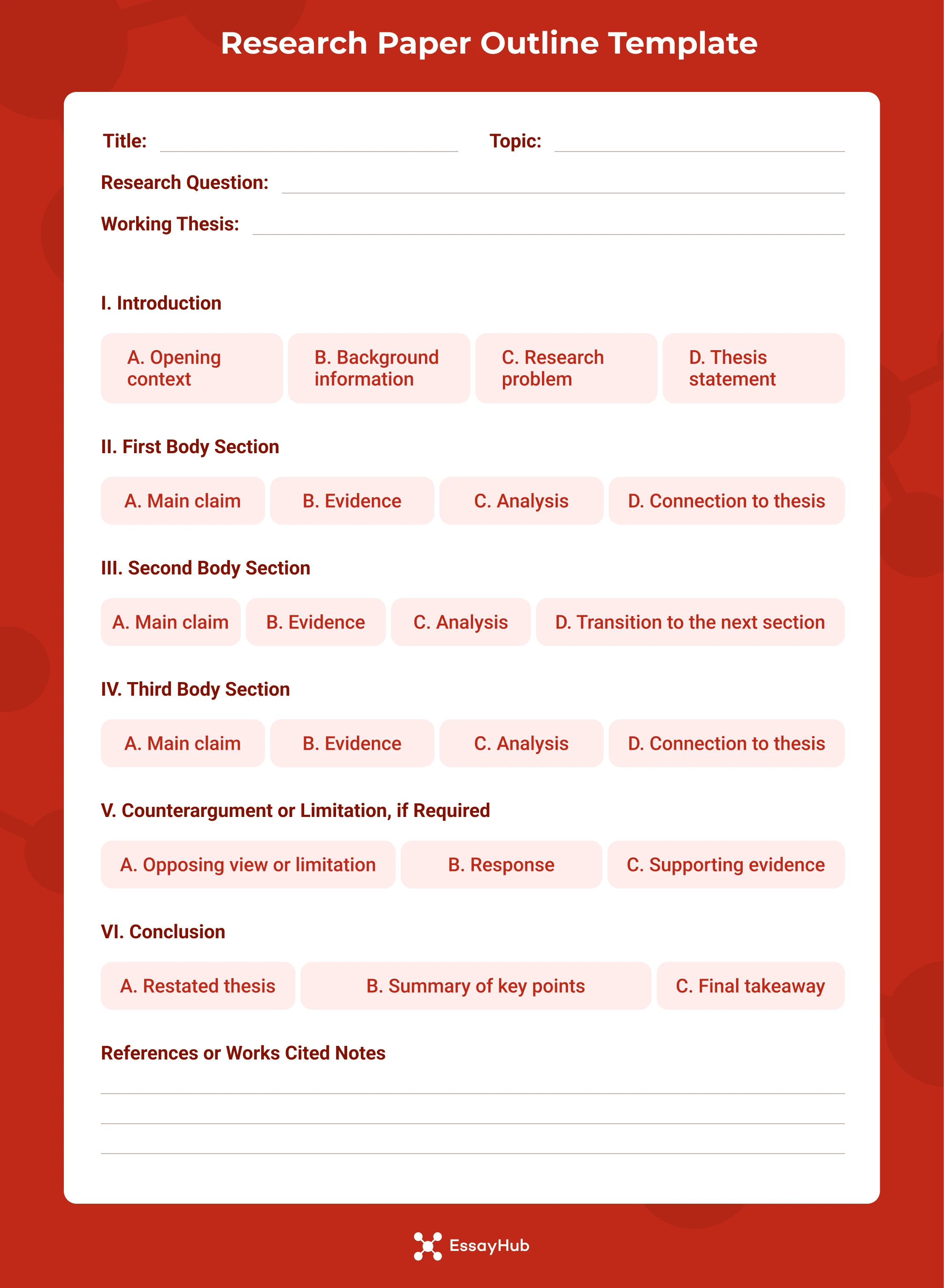 Research Paper Outline Template