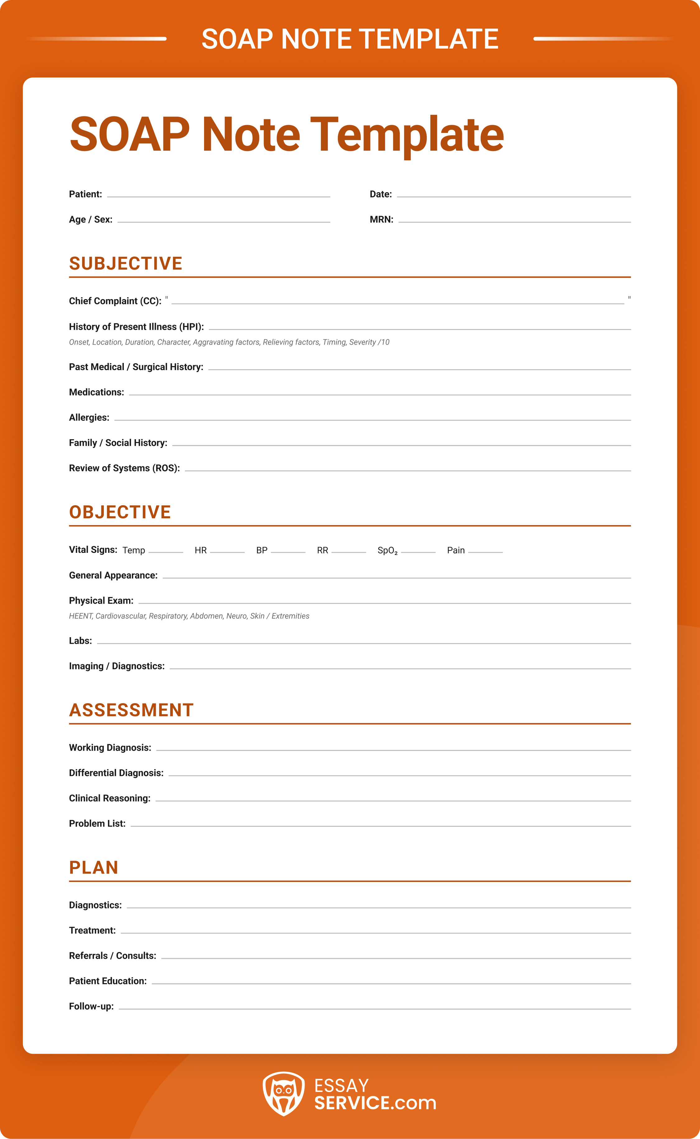 SOAP Note Template