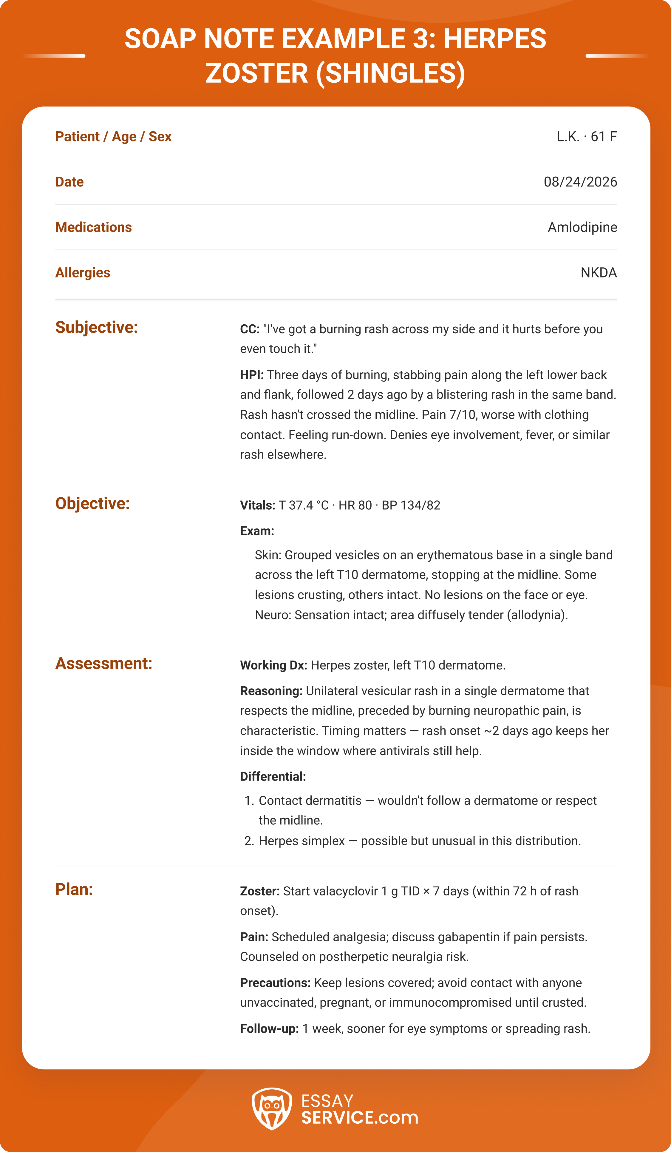 SOAP Notes Example