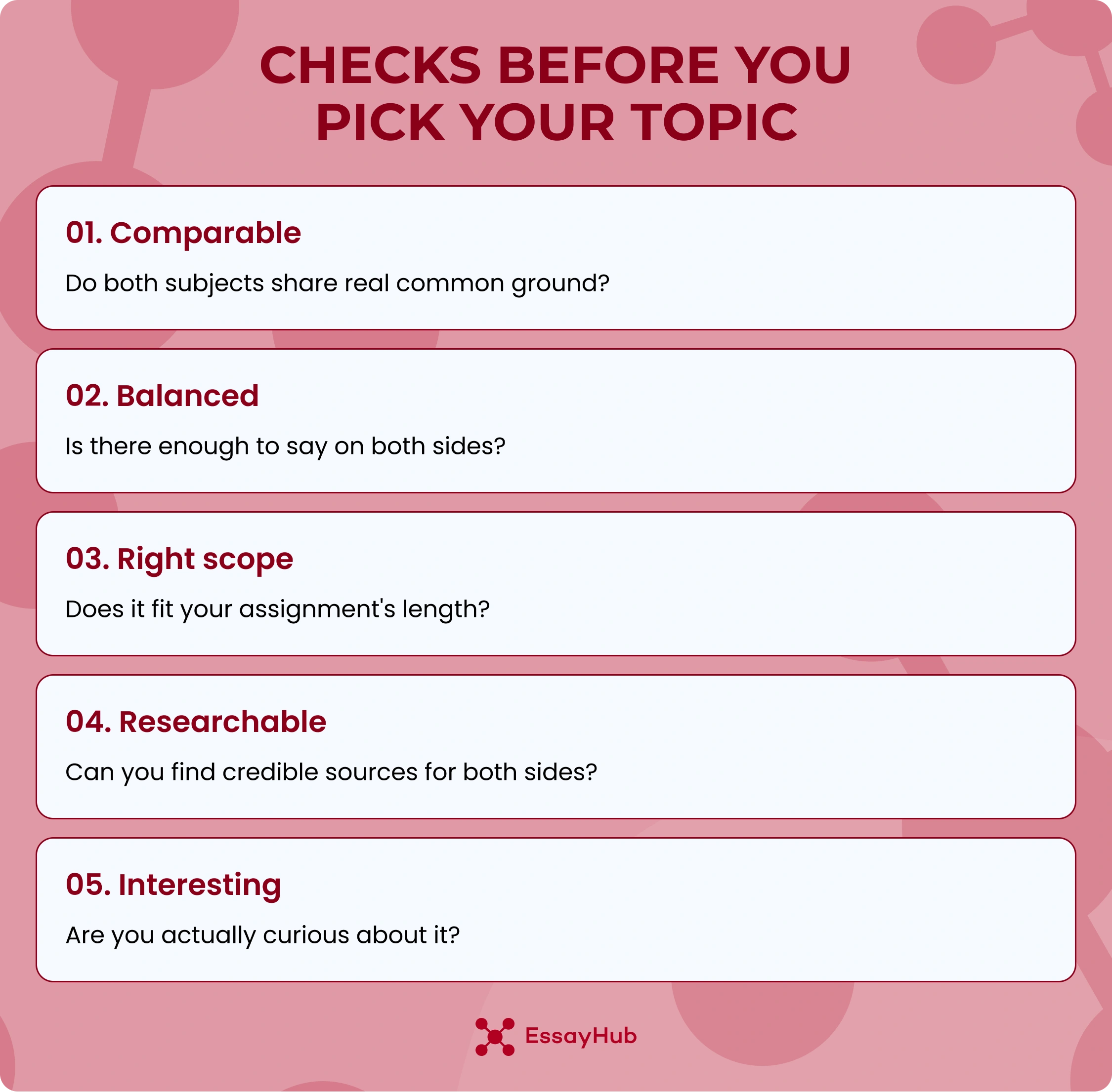 How to pick the right compare and contrast essay ideas?
