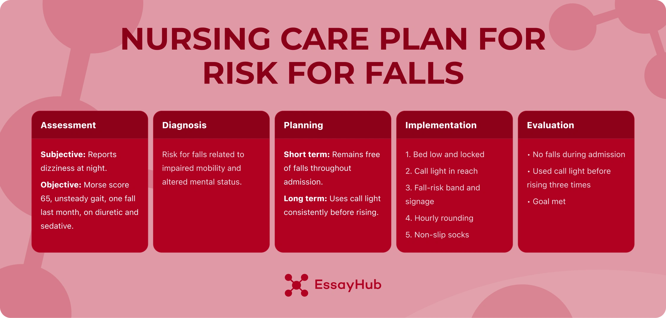 Nursing Care Example Risk for Falls
