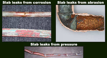 cooper pipe slab leak