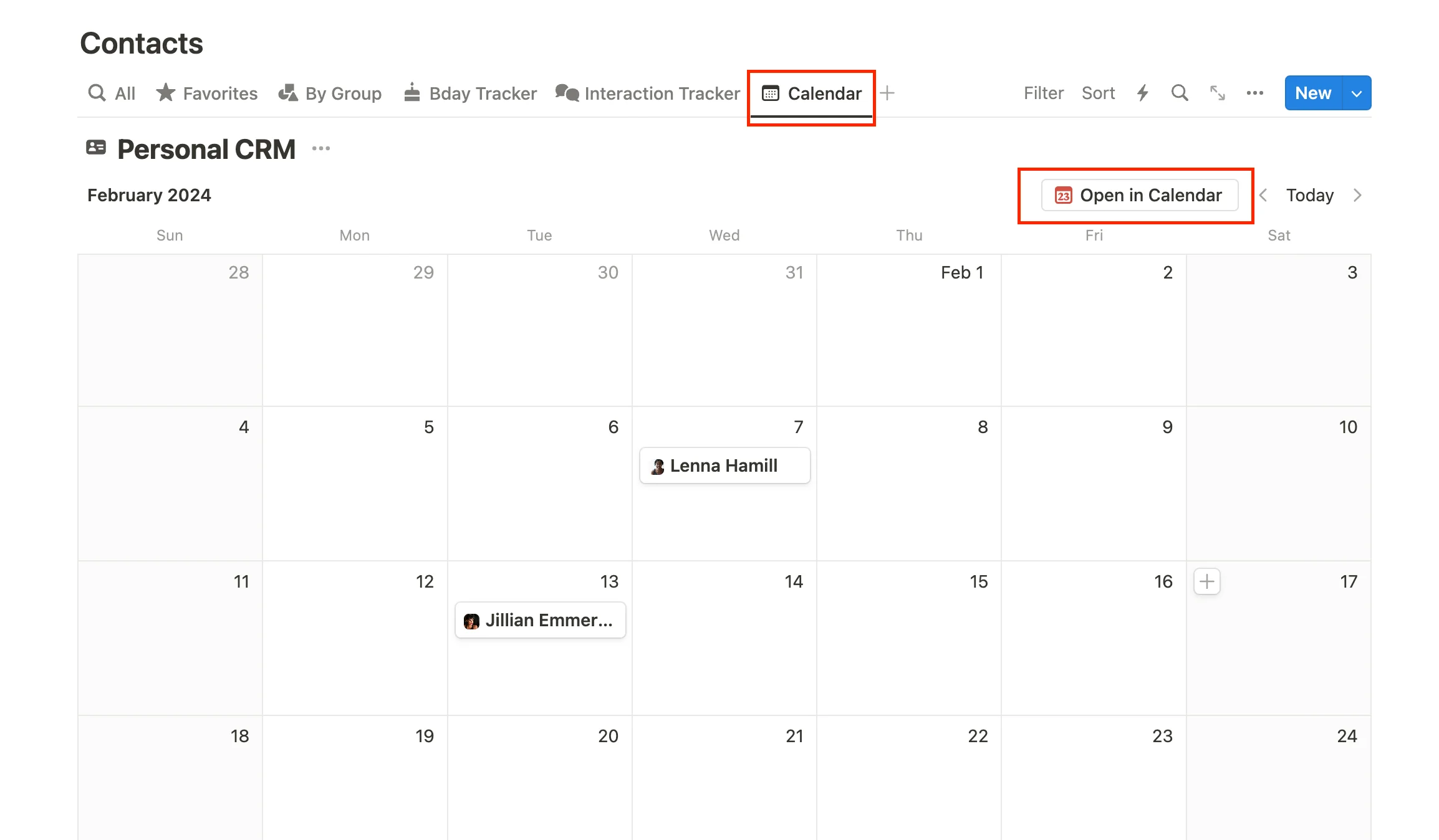 How to add template to the Notion Calendar