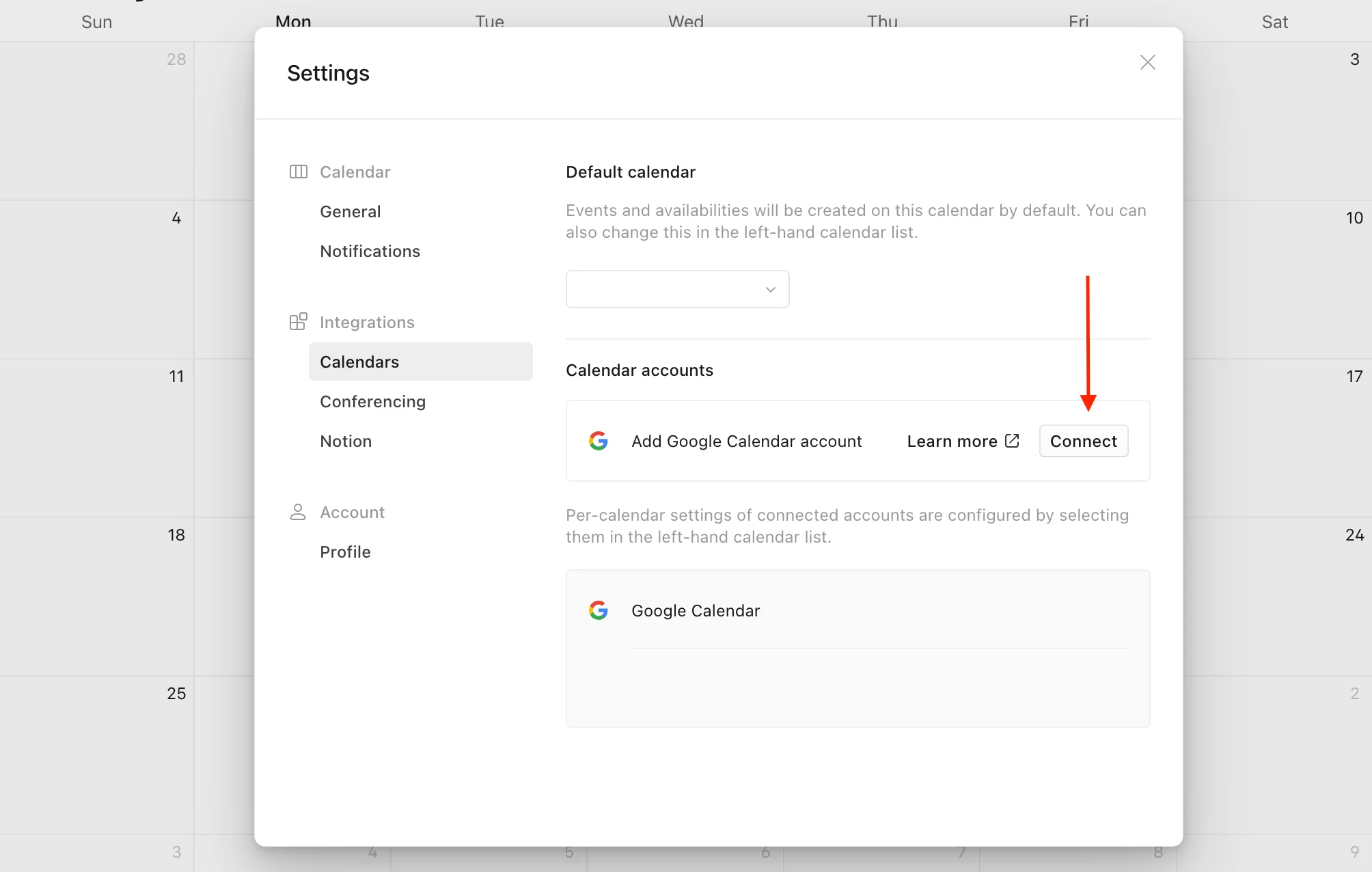 How to Add Google Calendar account