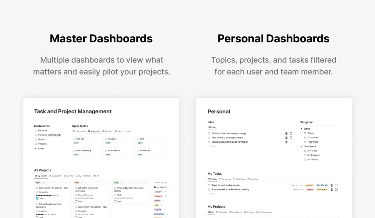 Notion project management system