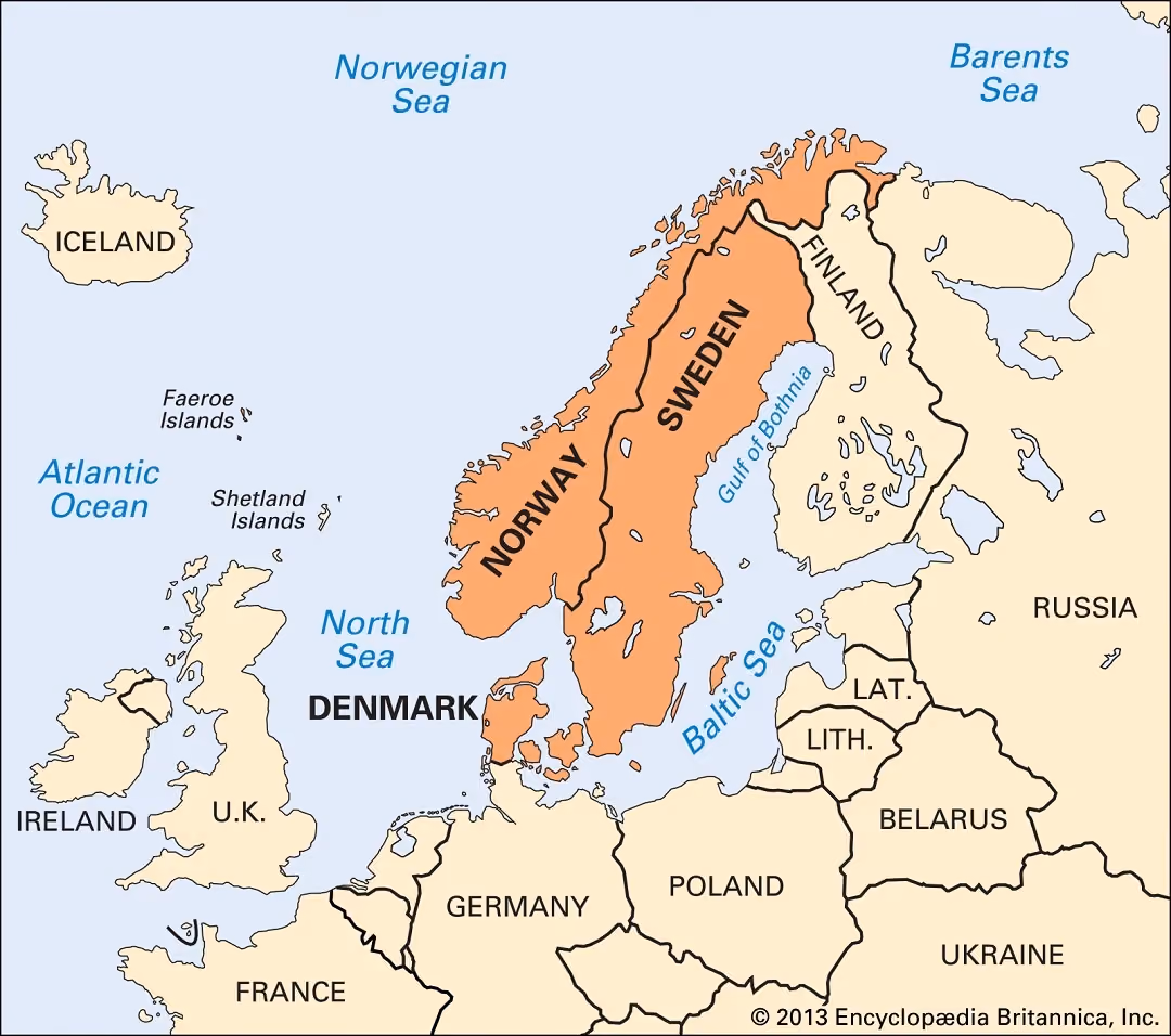 decoração escandinava - mapa escandinávia
