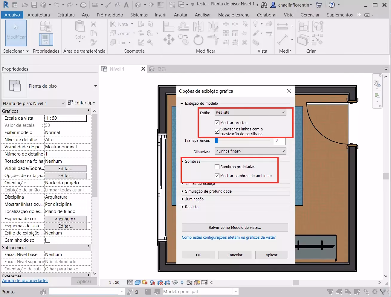 planta humanizada no Revit