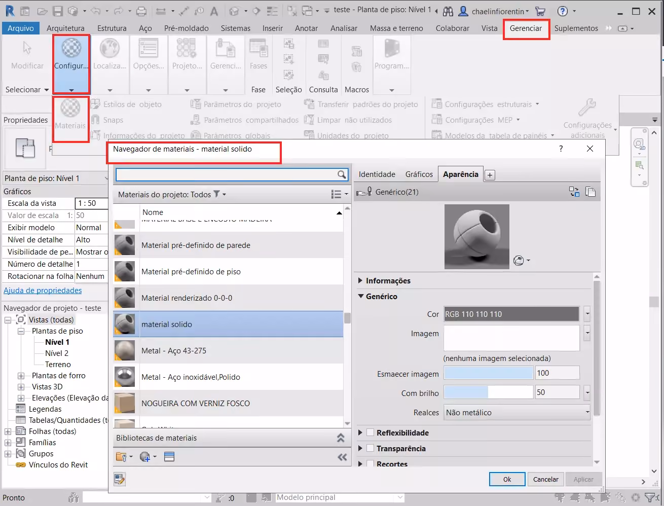 planta humanizada no Revit