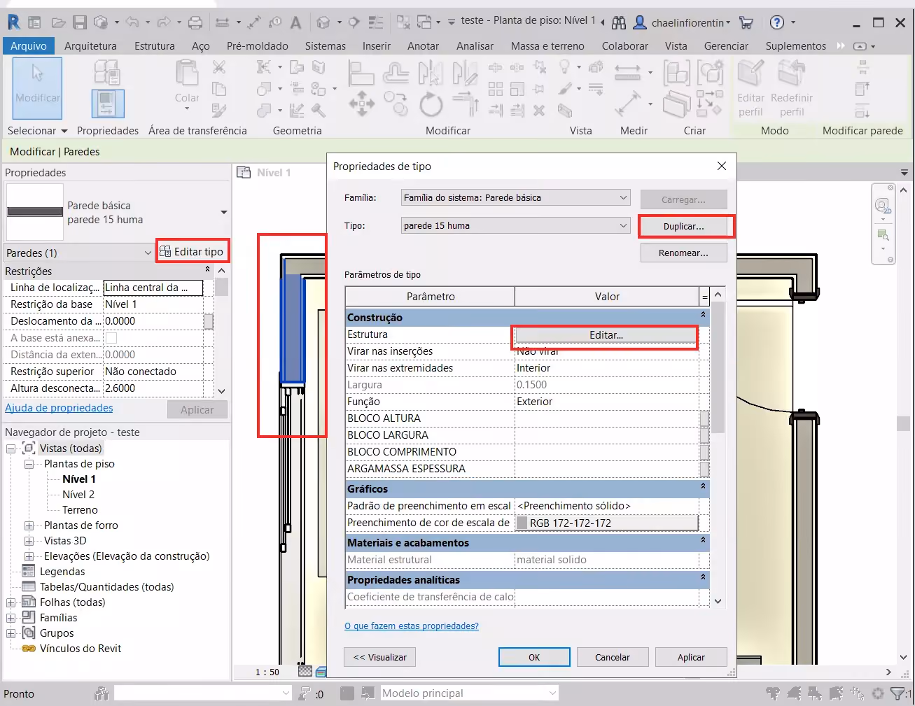 planta humanizada no Revit