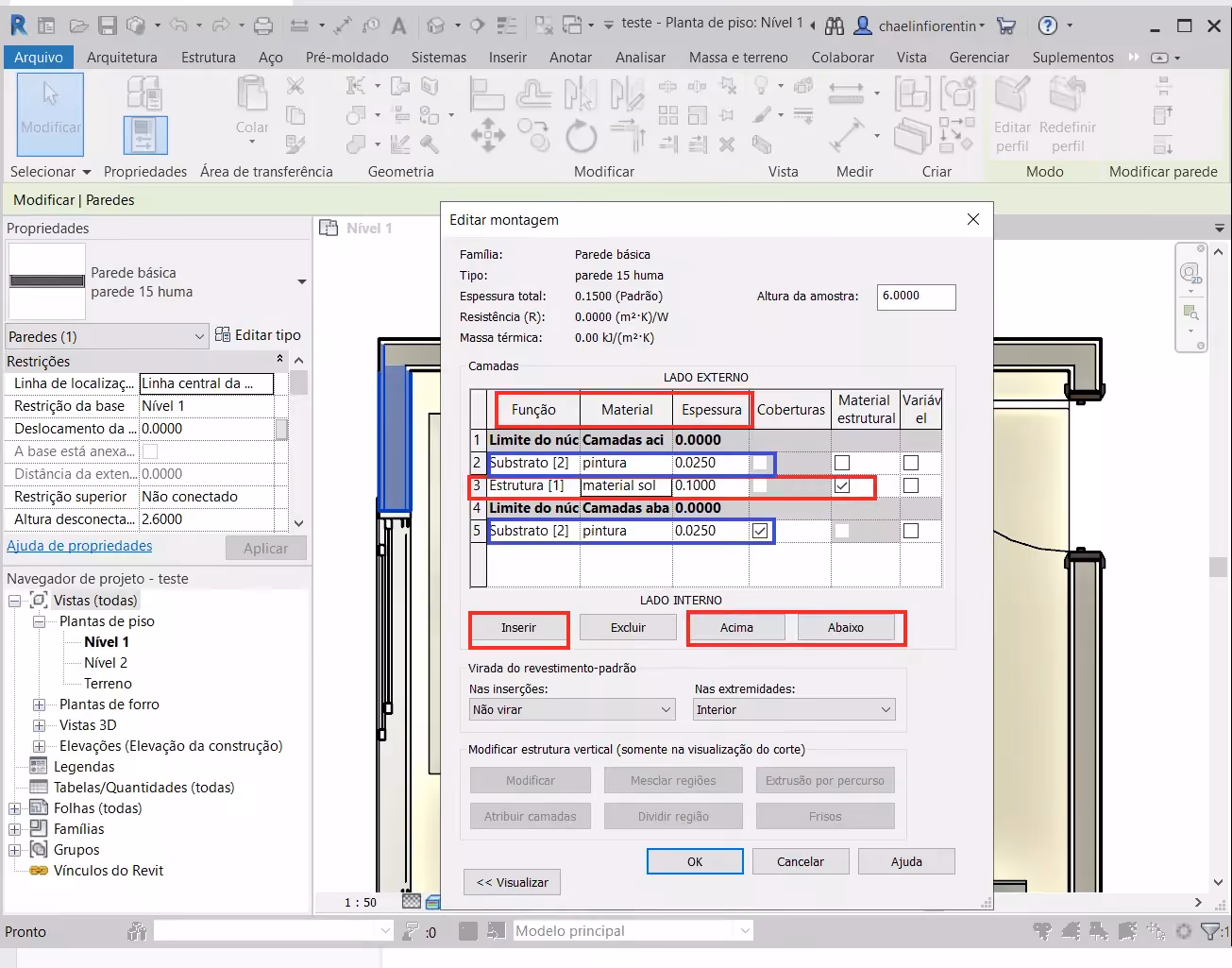 planta humanizada no Revit