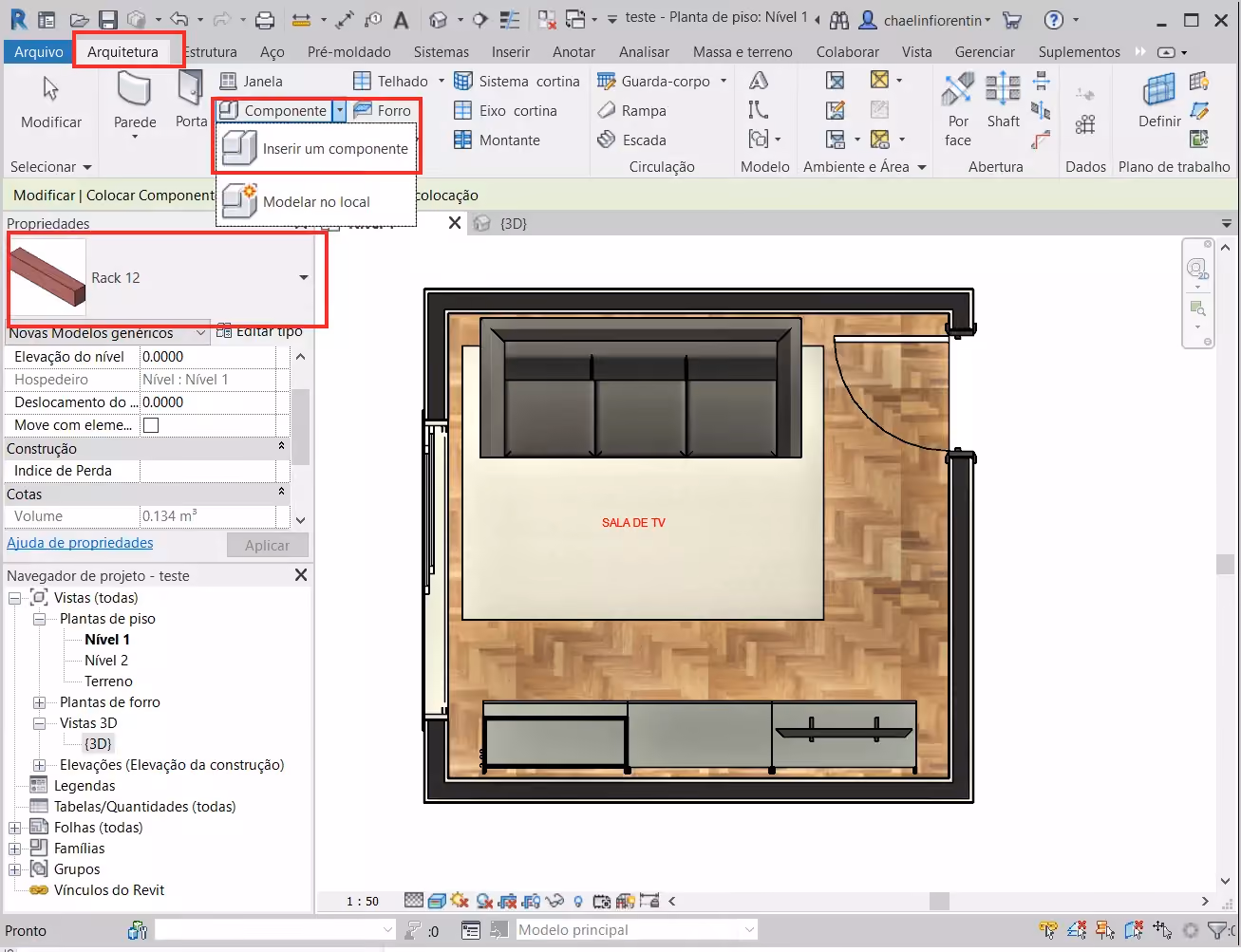 planta humanizada no Revit