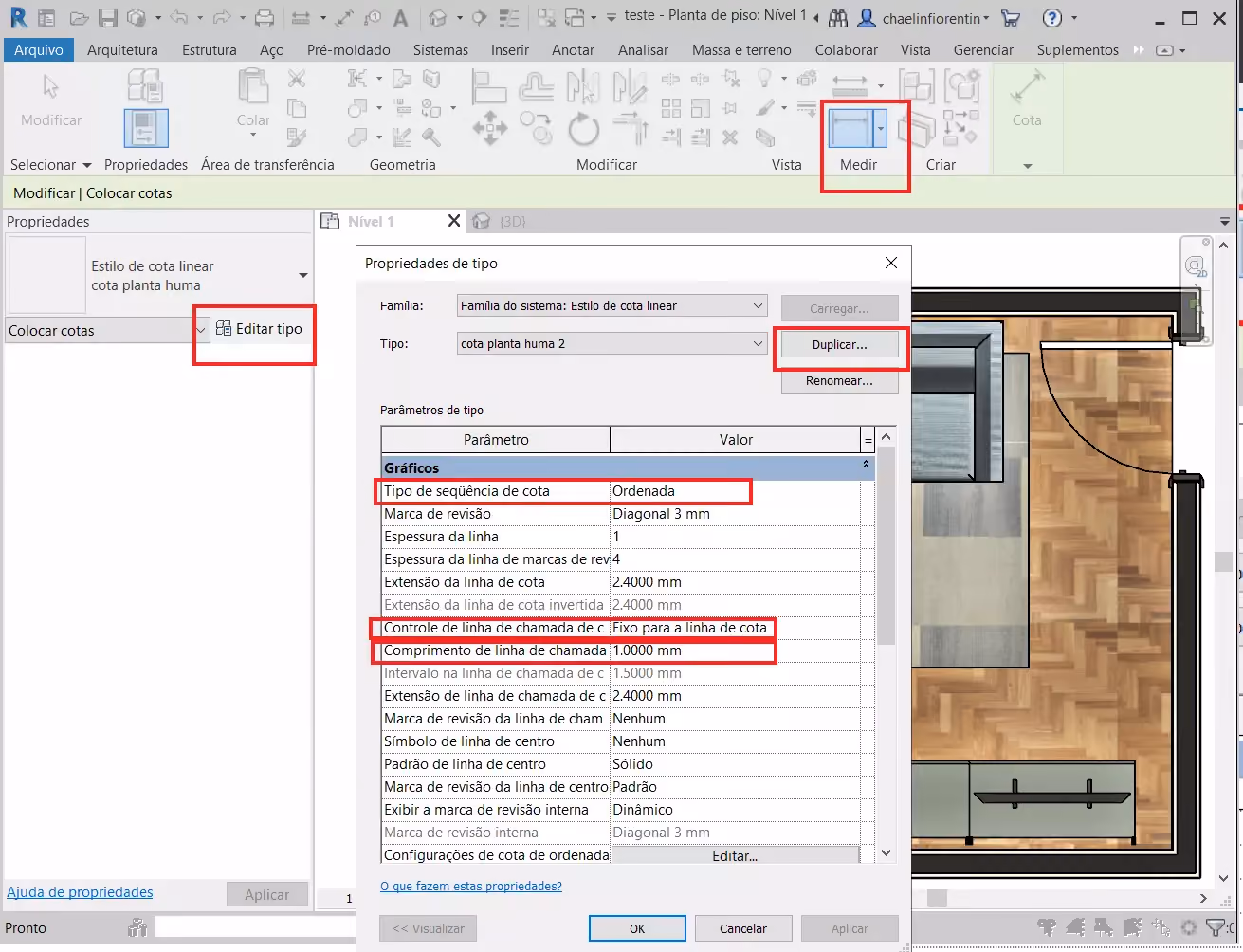 planta humanizada no Revit