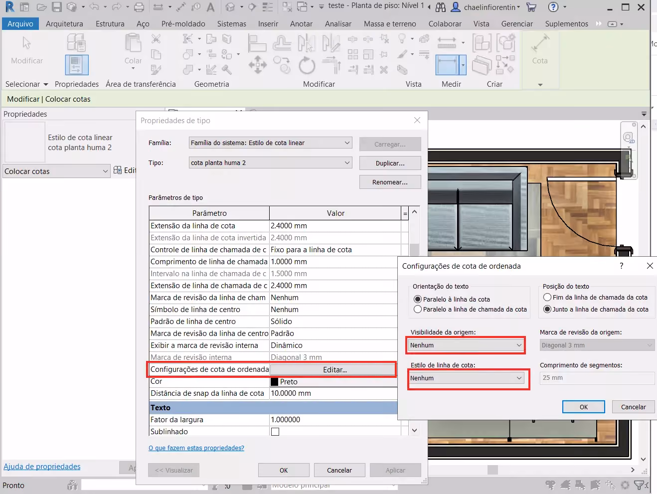 planta humanizada no Revit