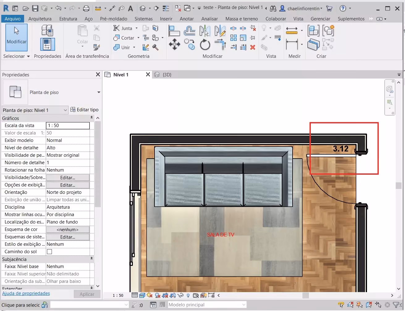 planta humanizada no Revit