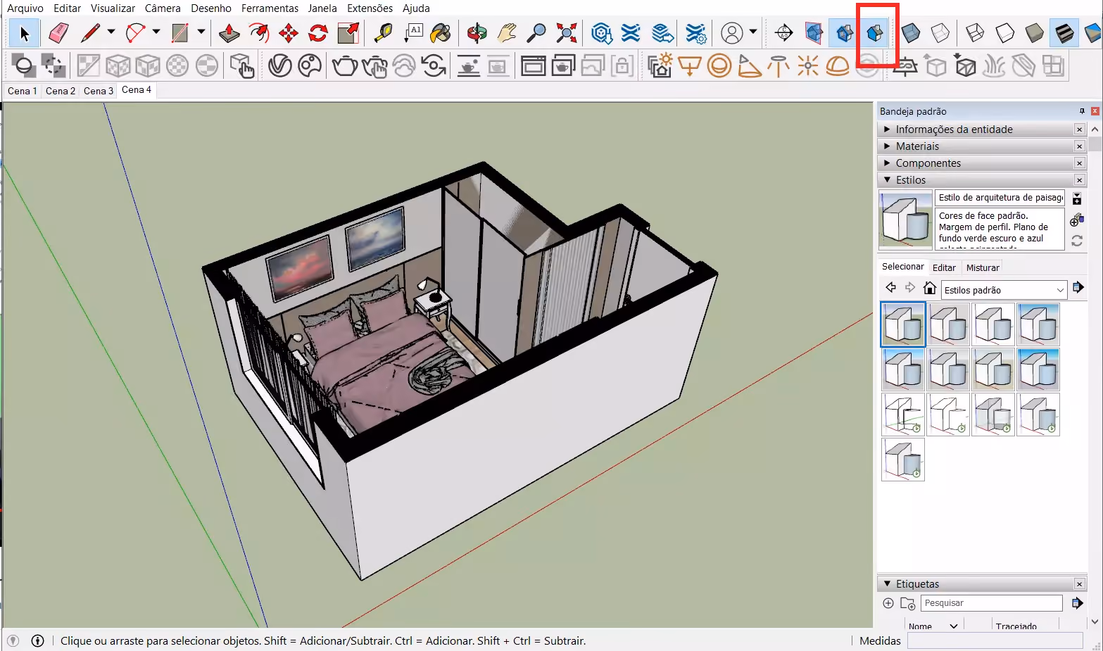 planta humanizada no SketchUp