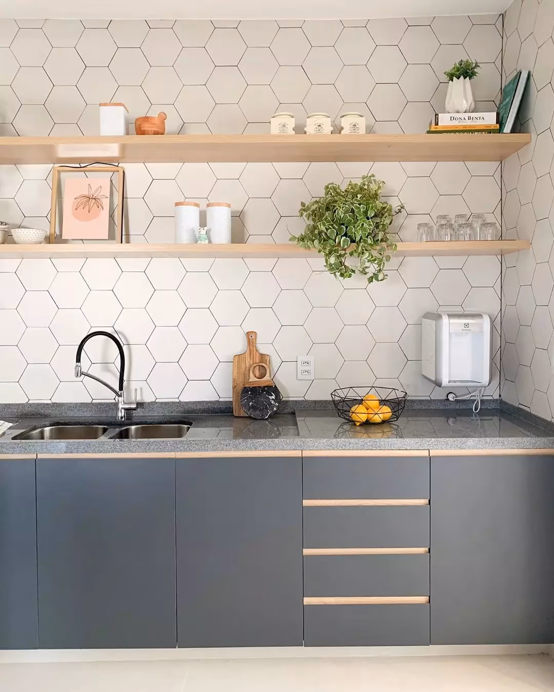 revestimento hexagonal