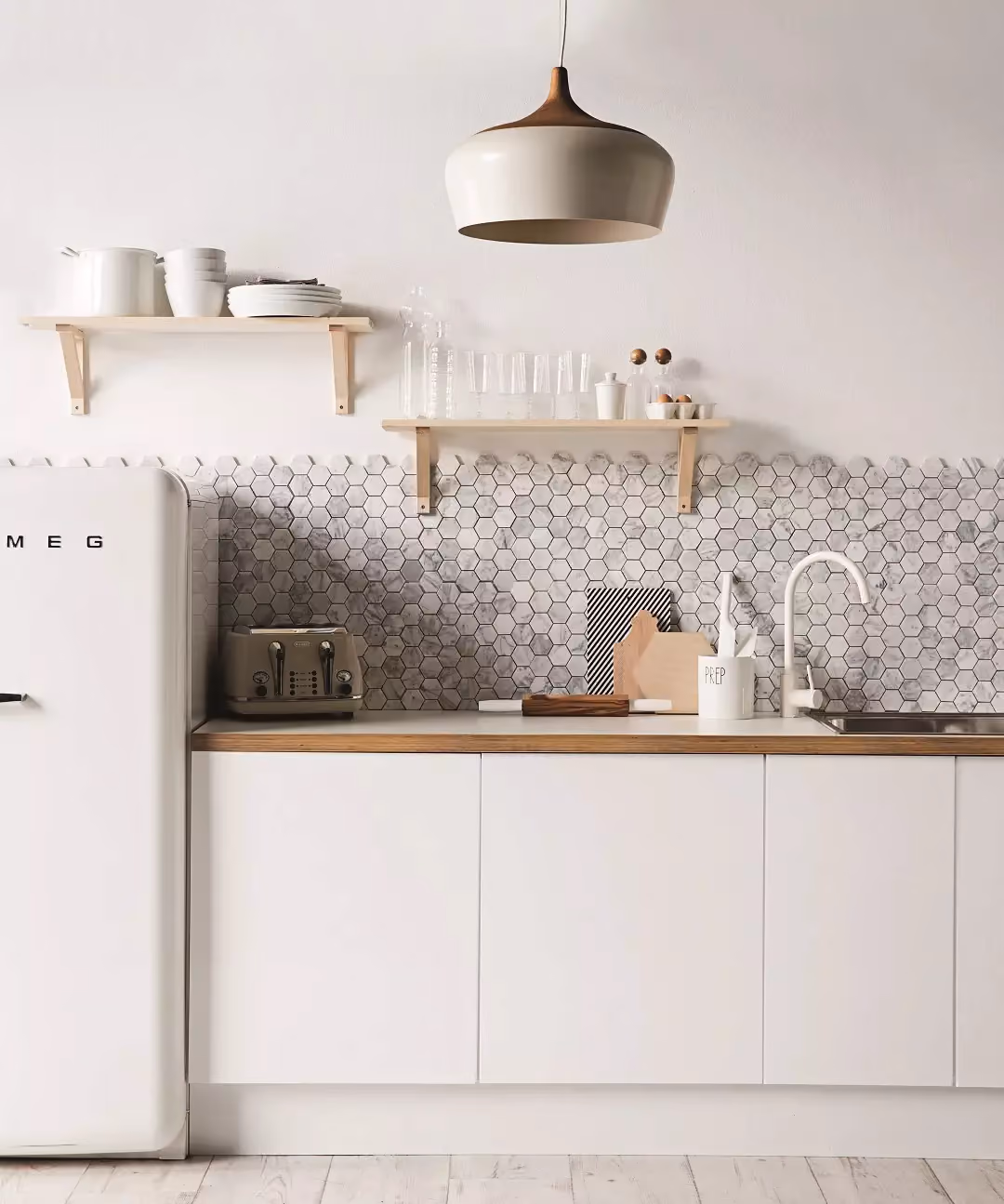 revestimento hexagonal