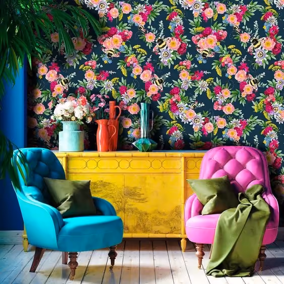 Decoração vintage maximalista