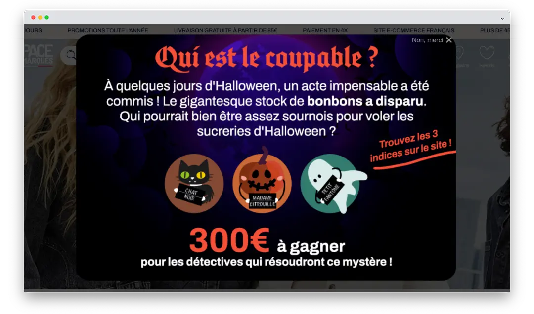 La chasse au trésor d'Hallowween remarquablement bien orchestrée par Espace des marques