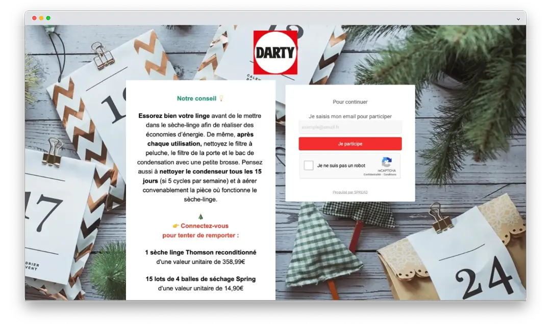 calendrier de l'avent Darty