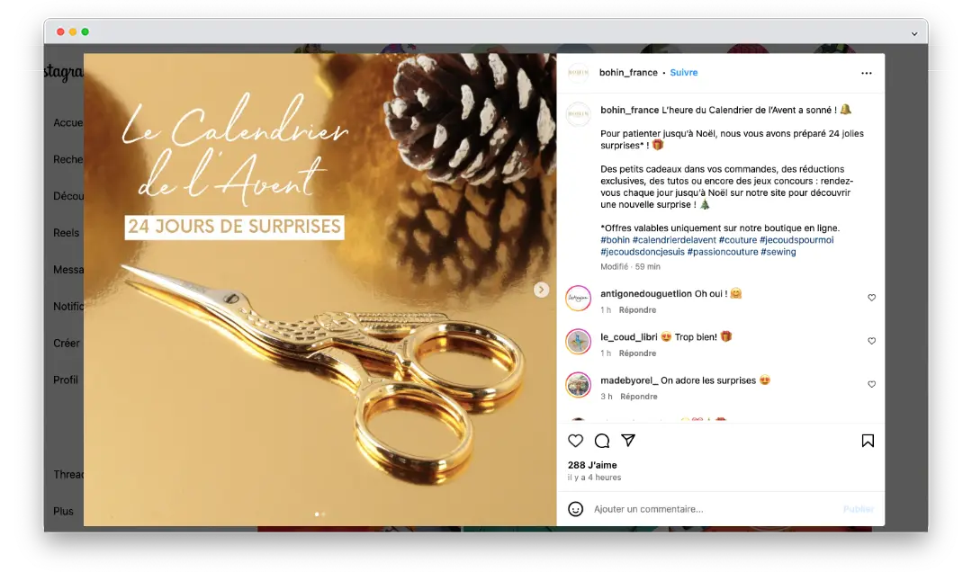 annonce quotidienne calendrier de l'avent