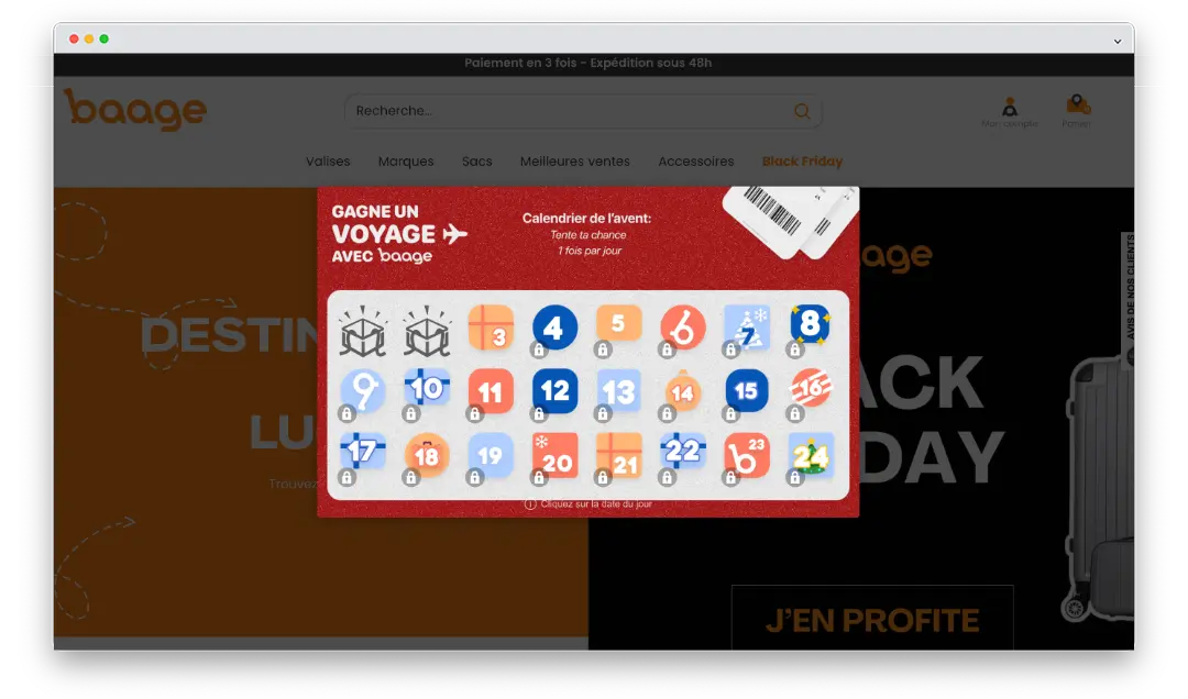 calendrier de l'avent Baage