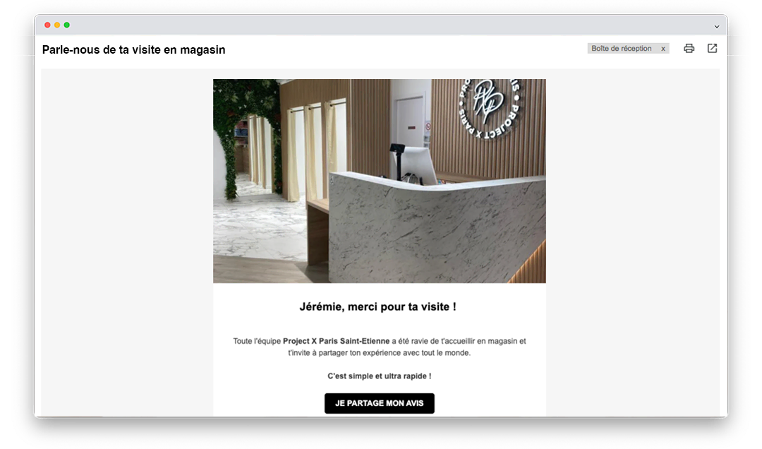 recolte avis post visite magasin project x paris