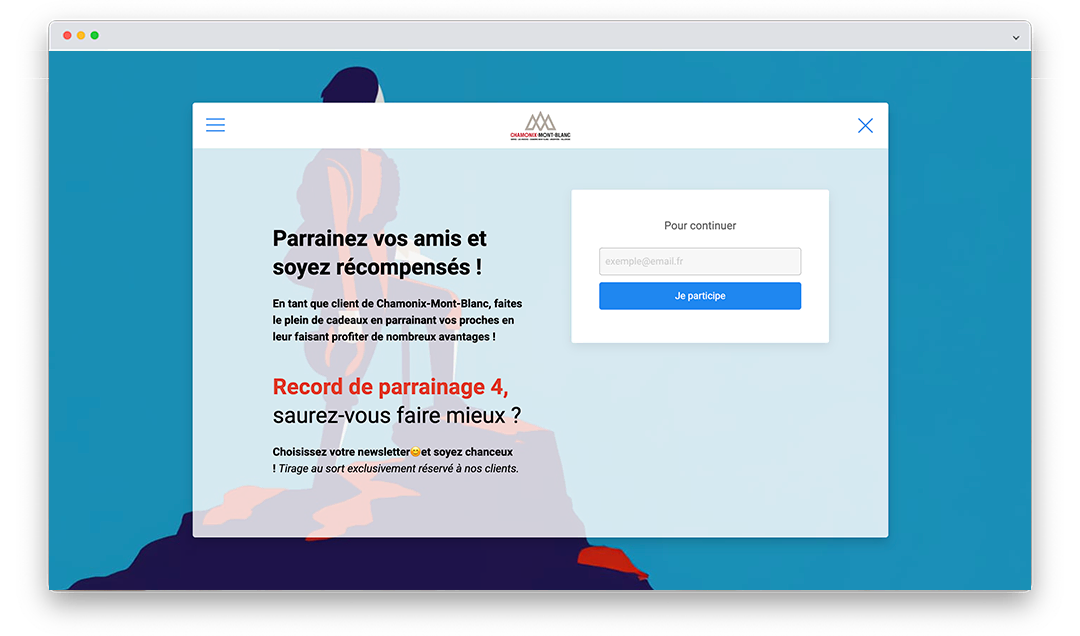 Le concours de parrainage organisé par Chamonix-Mont-Blanc