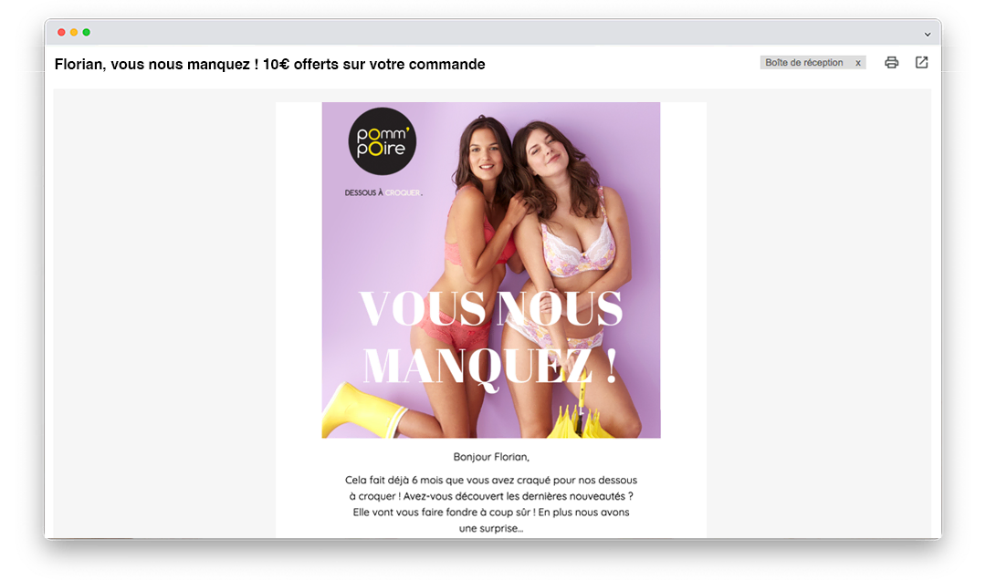 Le scénario de réactivation imaginé par Pomm'Poire