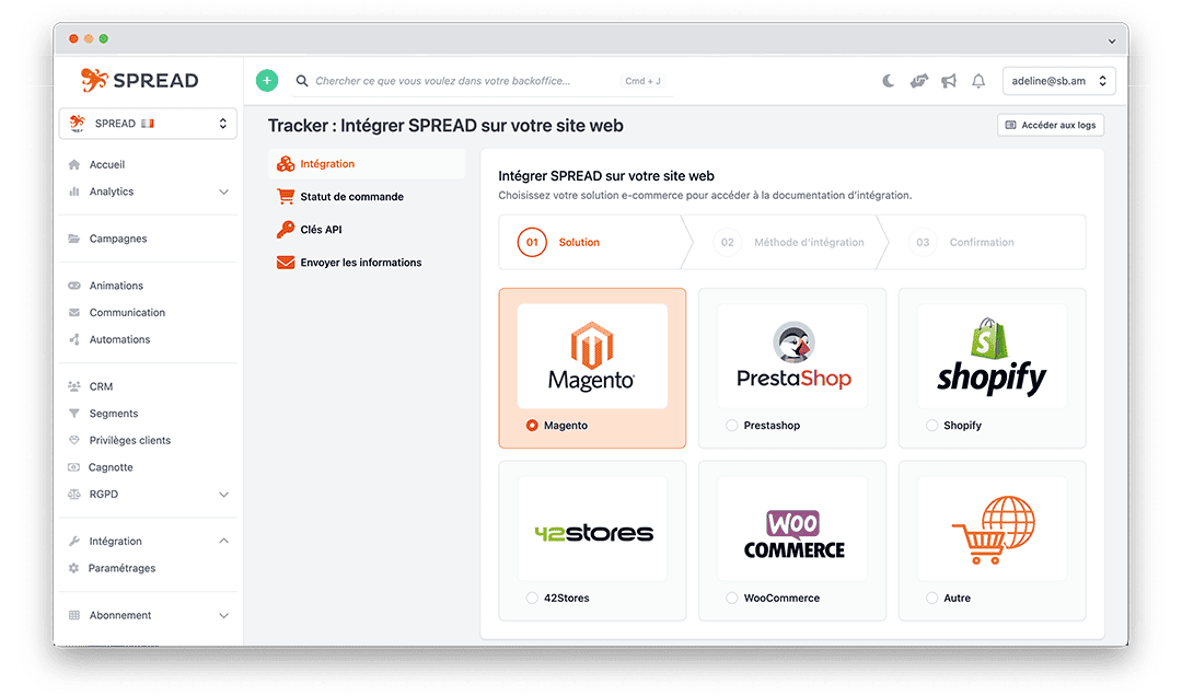 intégration du CRM marketing avec les CMS e-commerce