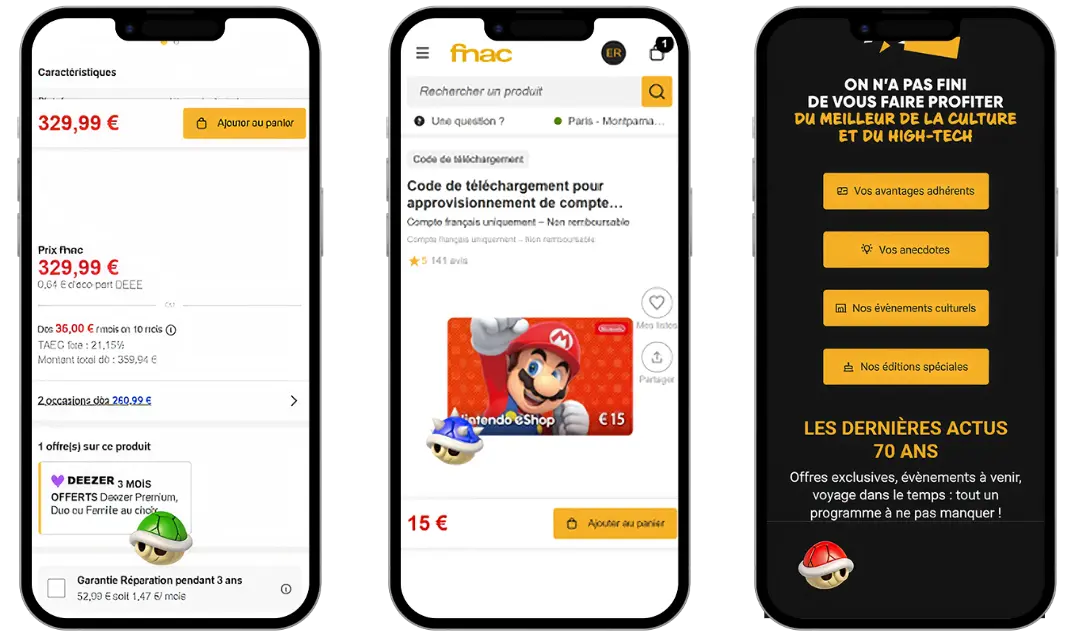 La chasse au trésor Mario organisée par la Fnac