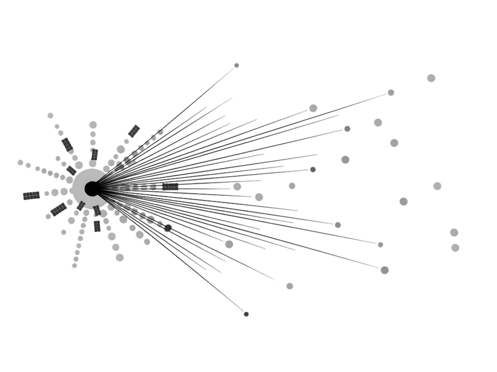 Abstract particles and lines