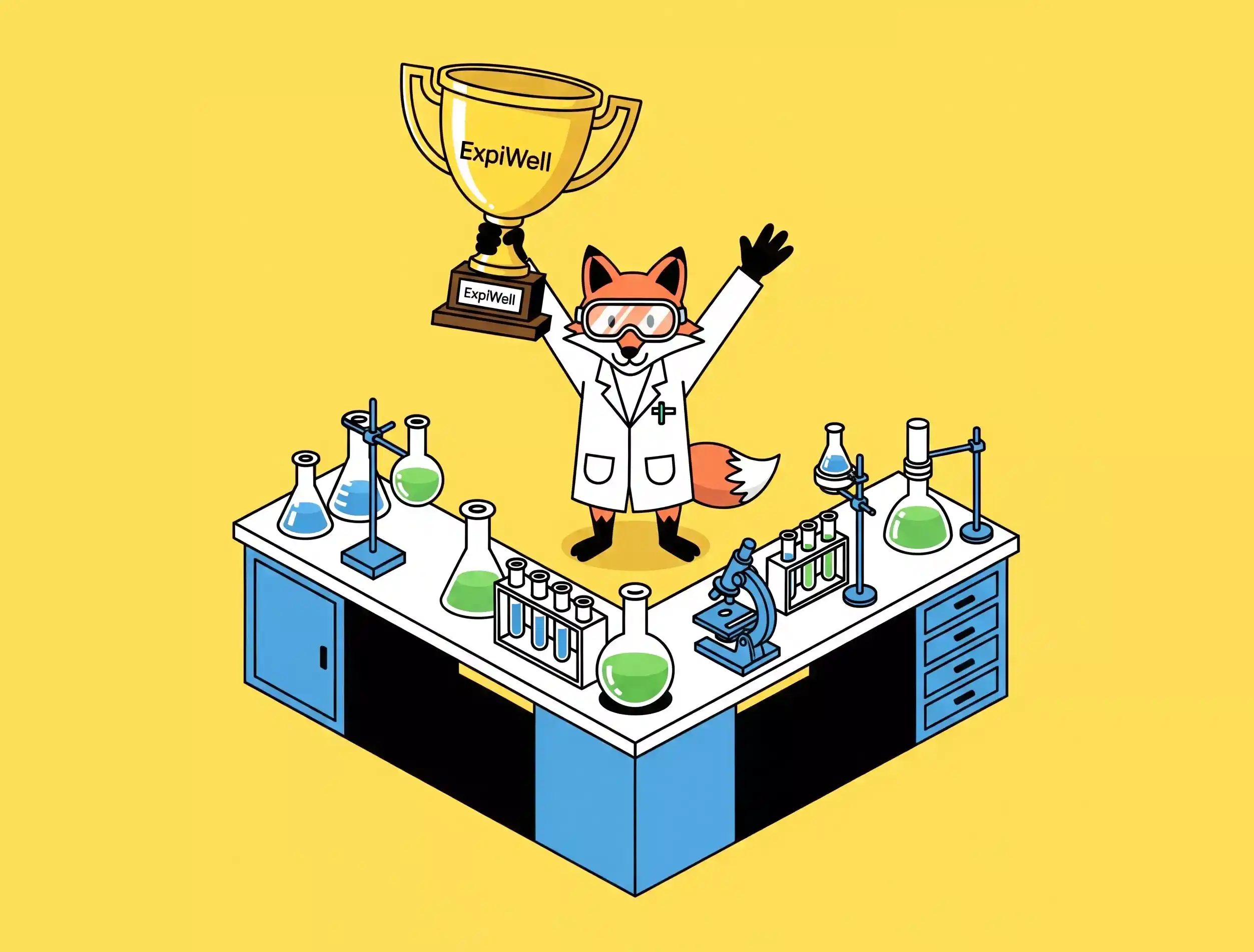 Isometric illustration of a collection of trophies and awards.